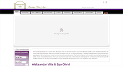 Desktop Screenshot of aleksandarvilla.com.mk