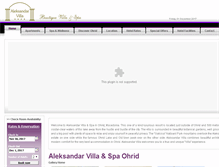 Tablet Screenshot of aleksandarvilla.com.mk